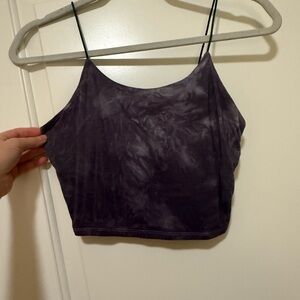 Purple Tie Dye Crop Tank Top